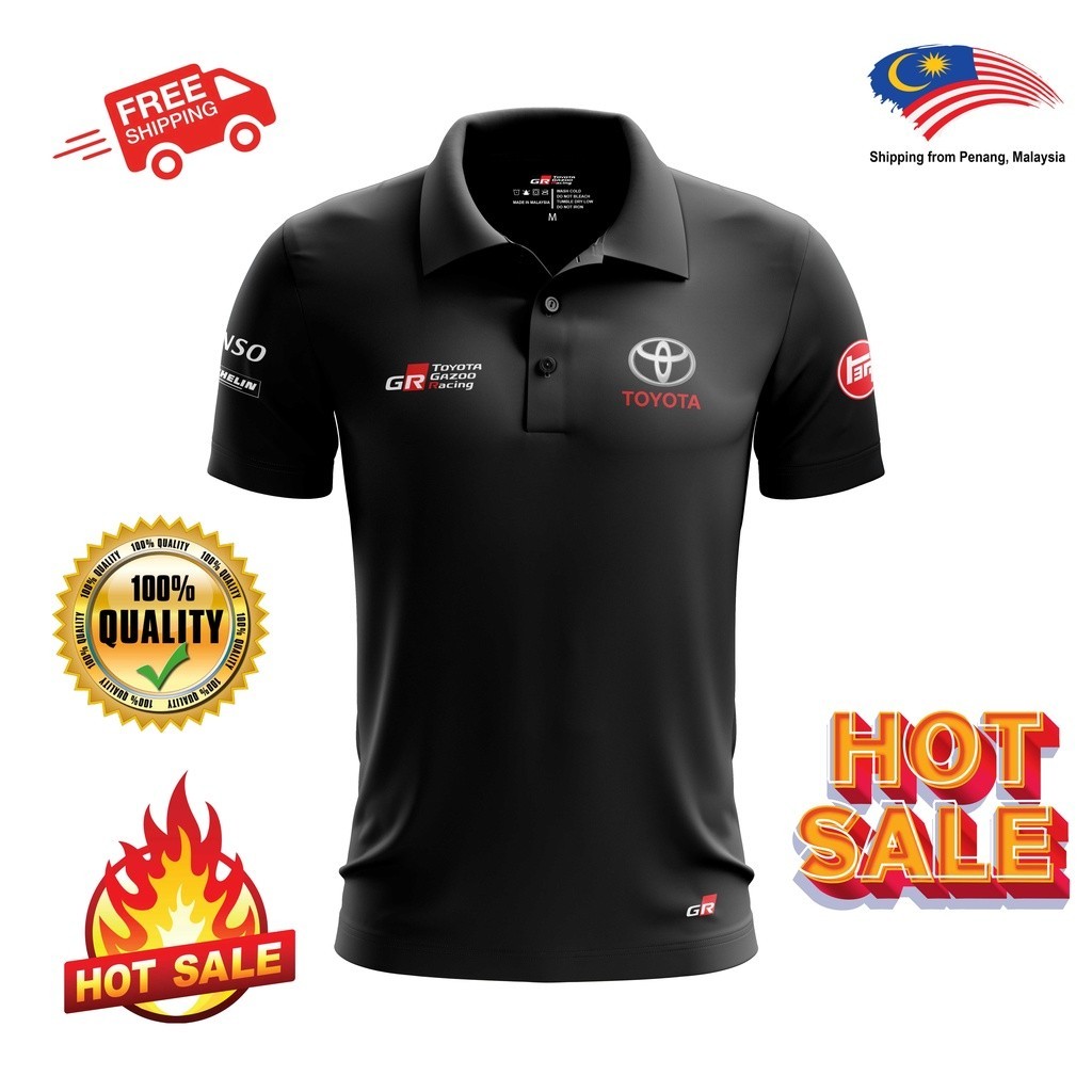 ส่งเสริม HEBAT Toyota GR SUPRA TRD Racing Team BAJU LELAKI ใหม่ POLOS เสื้อยืดคอปก Toyota VIOS TRD T