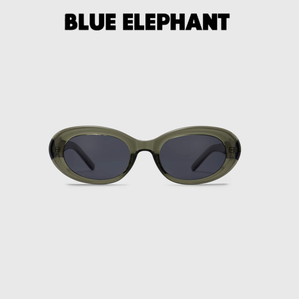 [BLUE Elephant] ใหม่ แว่นตากันแดด คริสตัล สีกากี สไตล์เกาหลี | สีพื้น ไม่ซ้ําใคร / เครื่องประดับแว่