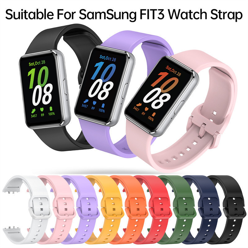 สายนาฬิกาข้อมือ ซิลิโคน หลากสี แบบเปลี่ยน สําหรับ Samsung Galaxy Fit3 SM-R390 Samsung Galaxy Fit 3