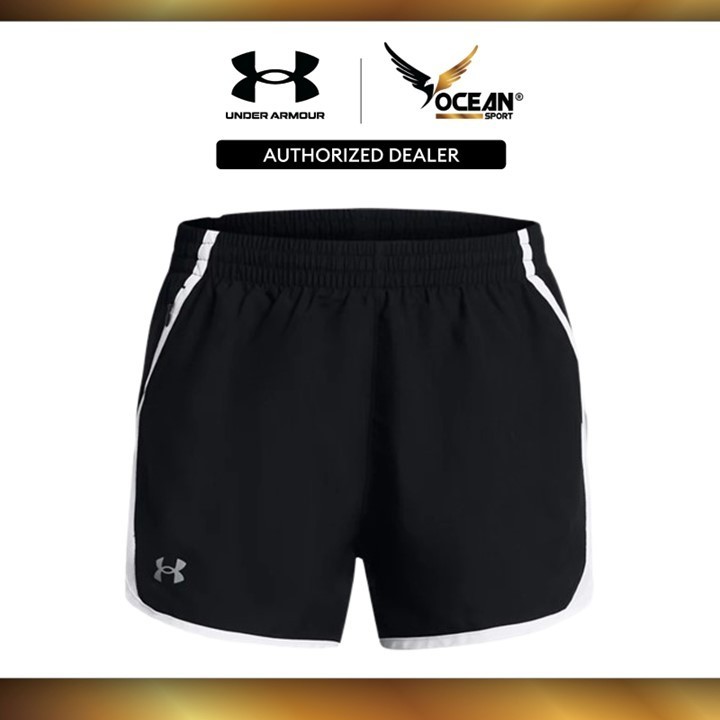 กางเกงขาสั้น Under Armour Womens UA Fly-By 3" (ดํา/ขาว) 1382438-002
