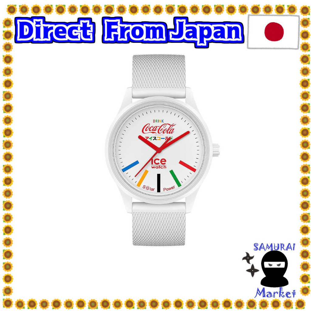 【ส่งตรงจากญี่ปุ่น】Coca-Cola &amp; Ice Watch [Coca-Cola &amp; Ice-Watch] นาฬิกาข้อมือ พลังงานแสงอาทิตย์ สีขา