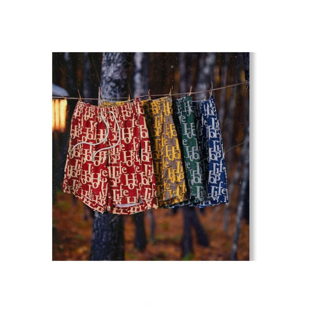 กางเกงขาสั้นตาข่ายติดกระดุม HoopLife Mugle กางเกงขาสั้นตาข่าย Monogram