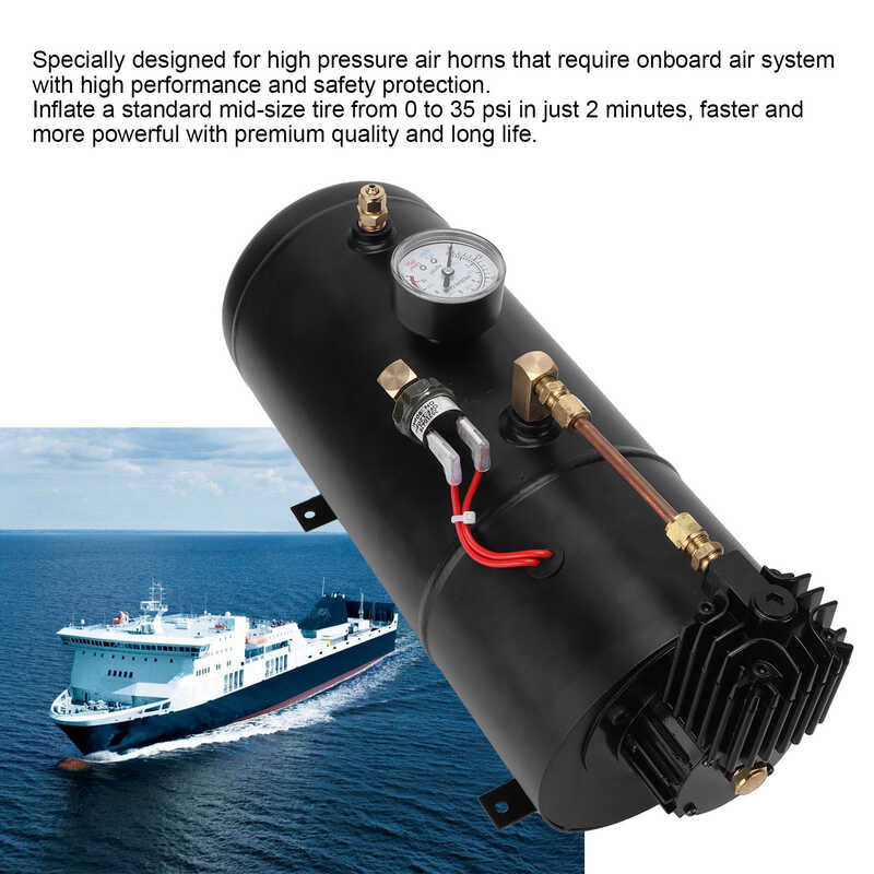 ❤ 12V Air Horns Compressor 3L 150Psi Replacement Modification For Cars Trucks Ships Trains