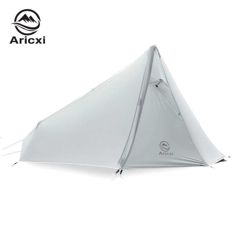 Aricxi Oudoor Ultralight Camping Tent ซีซั่น 3 เดี่ยวมืออาชีพ 15D ไนล่อน