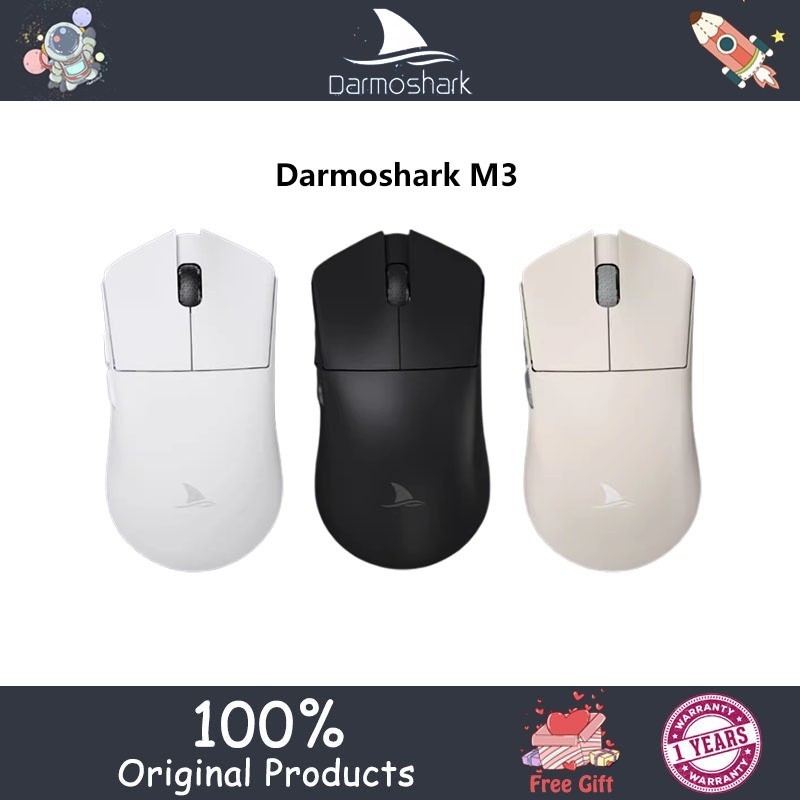 Darmoshark M3 เมาส์ไร้สาย น้ําหนักเบา สําหรับเล่นกีฬา
