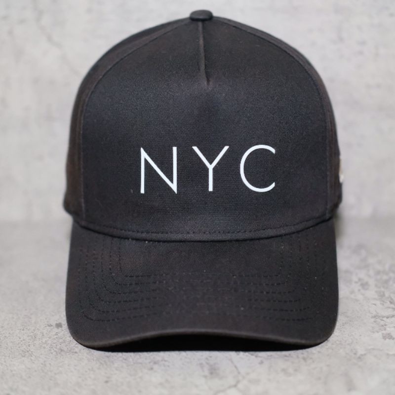 Hitam Nyc NEW ERA หมวกลําลองสีดําดั ้ งเดิม