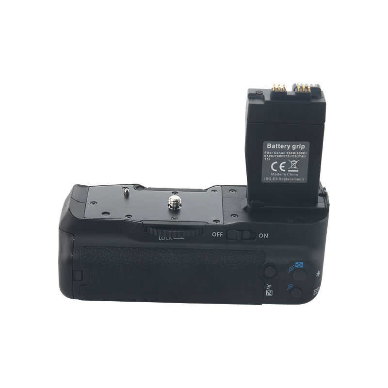 ❤️ Bg-E8 Vertical Battery สำหรับ Canon EOS 550D 600D 650D 700D T2i T3i T4i T5i กล้องแบตเตอรี่ P