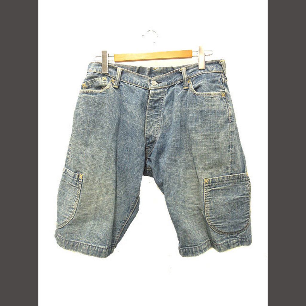 Evis EVISU LOT.2001 DENIM SHORTS SHORTS 34 จากญี่ปุ่น มือสอง
