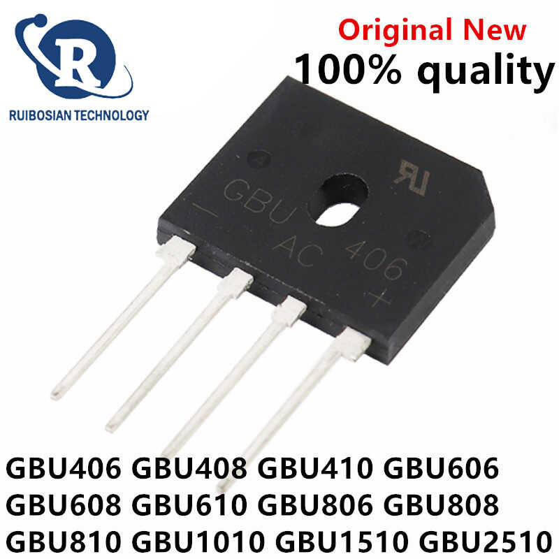 5ชิ้น/ล็อต Gbu406 Gbu408 Gbu410 Gbu606 Gbu608 Gbu610 Gbu806 Gbu808 Gbu810 Gbu1010 Gbu1510ตัวเบริดจ์