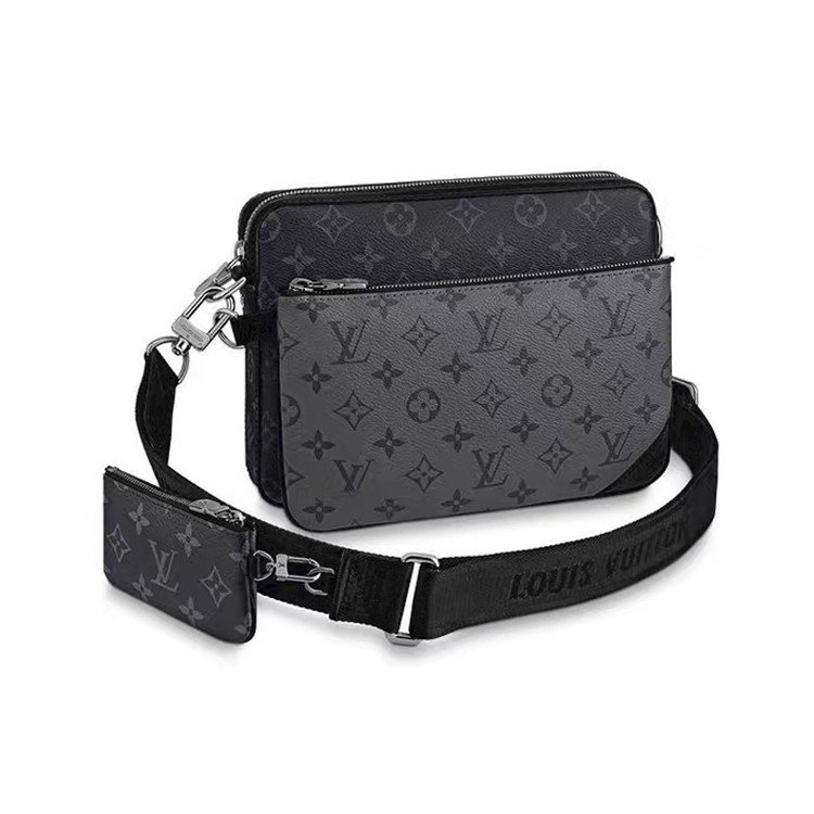 ♞หลุยส์วิตตอง Louis Vuitton Trio Mens Messenger Bag กระเป๋าสะพายข้างผู้ชาย 25cm