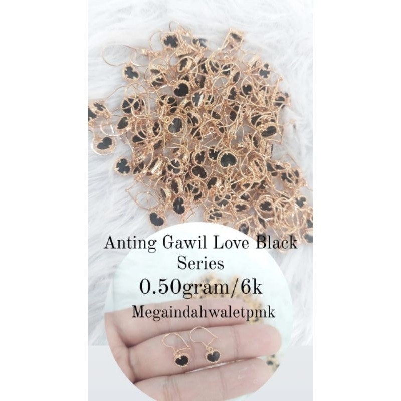 Gawil Love Black Series ต ่ างหู 0.50gram-1gram/6k