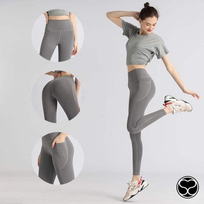 Secondshape - EMILY กางเกงเลกกิ ้ งกางเกงโยคะธรรมดากีฬายิมนาสติก Fit