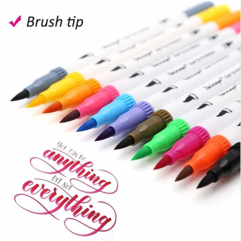 Colour AICRANE Pen Dual Tip Brush Pens 12-120 Colors Art Mark For Draw Animation Coloring Design Ar 