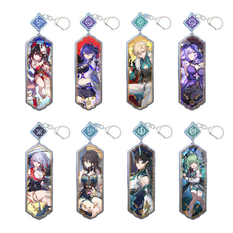 Honkai Star Rail Acheron Aventurine Sparkle Ruan Mei Topaz พวงกุญแจอะคริลิคกระเป๋าจี้ตัวละครเกมฉลองพวงกุญแจ