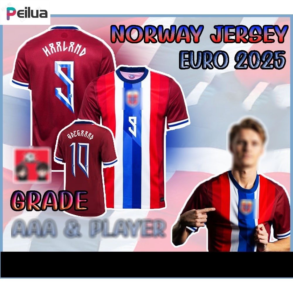 ใหม่ !! เสื้อฟุตบอลยูโรทีมชาติ นอเวย์ ชุดเหย้า เกรดแฟนบอล & เพเยอร์ ฤดูกาล 2024/2025 Norway Home Jersey 2024/2025