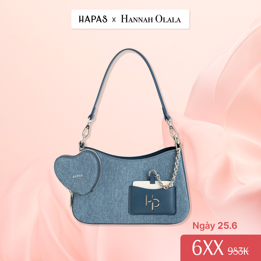 [HANNAH Olala x HAPAS ] TDV Hobo Square Heels Love Charm Sz 23 HAPAS - TDV240358