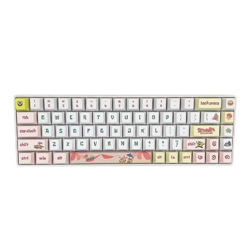 Keycaps 【Keycap Only】Spongebob 127Keys Profile PBT Sublimation For Cherry MX Switch Mechanical Ke
