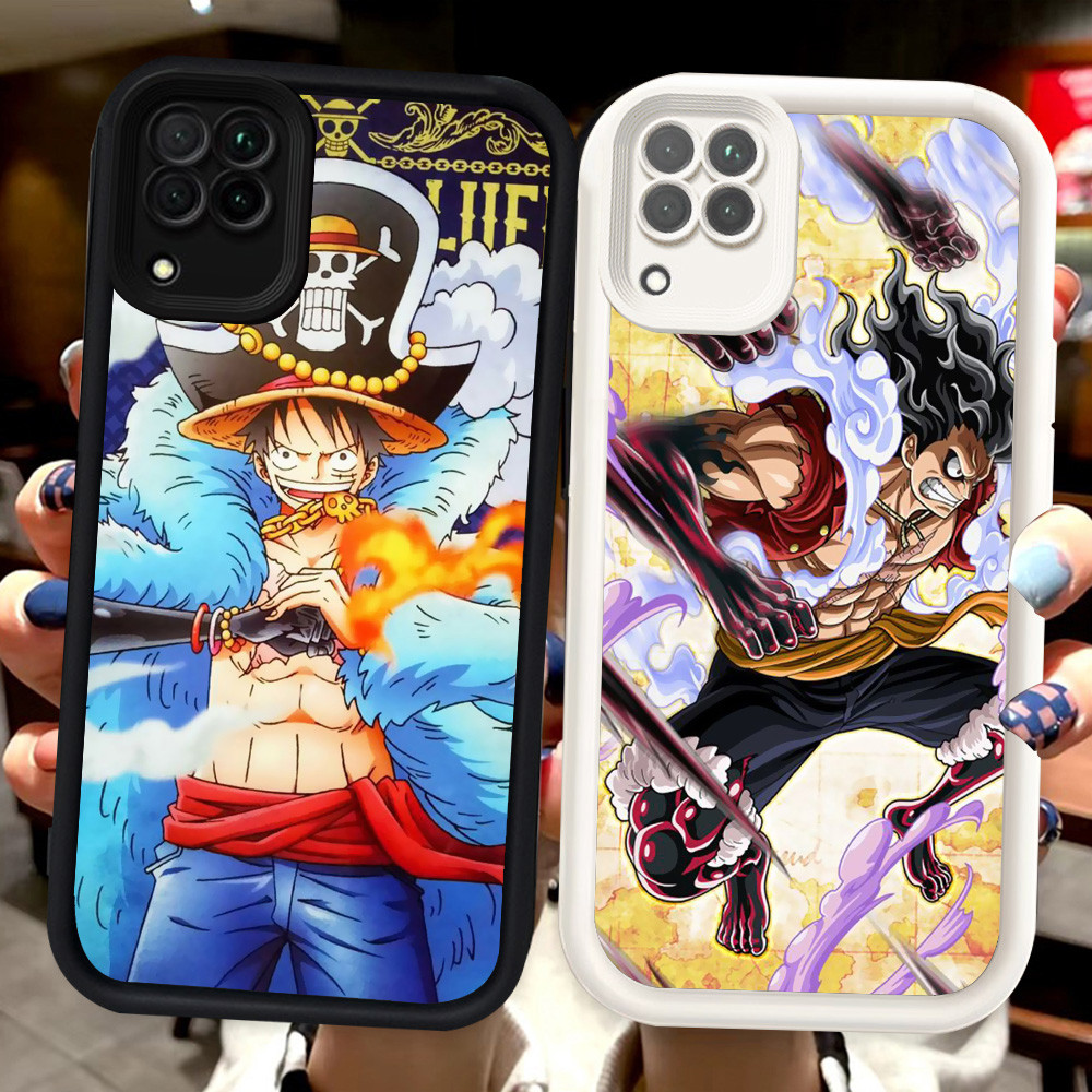 SAMSUNG Z-3 One Piece LuffyปลอกสีขาวสีดําสําหรับSamsung Galaxy A12 A22 5G J7 J2 Prime J4 J6 Plusกรณี