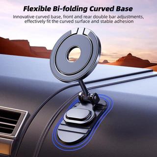 Metal Magnetic Car Mount - ที่วางแดชบอร์ดที่แข็งแกร่งสําหรับ iPhone 15/14, MagSafe, Xiaomi, Samsung