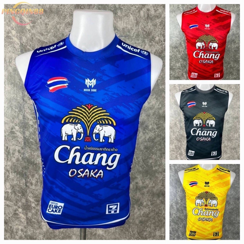 ***ของแท้ส่งไว*** MOON DOGE เสื้อกีฬาแขนกุด เสื้อฟุตบอล EX2 ผ้าไมโครพิมพ์ลาย ใส่สบาย ไม่ร้อน เ