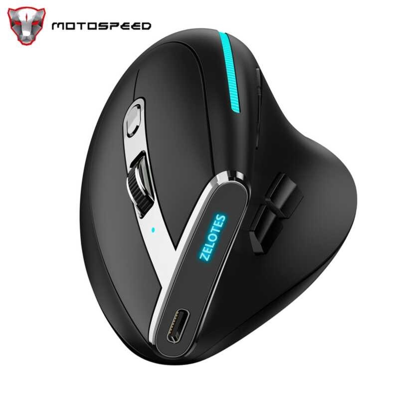 F-36 Wireless ZELOTES vertical 2.4G Bluetooth full color light 8 key programming five DPI game mous