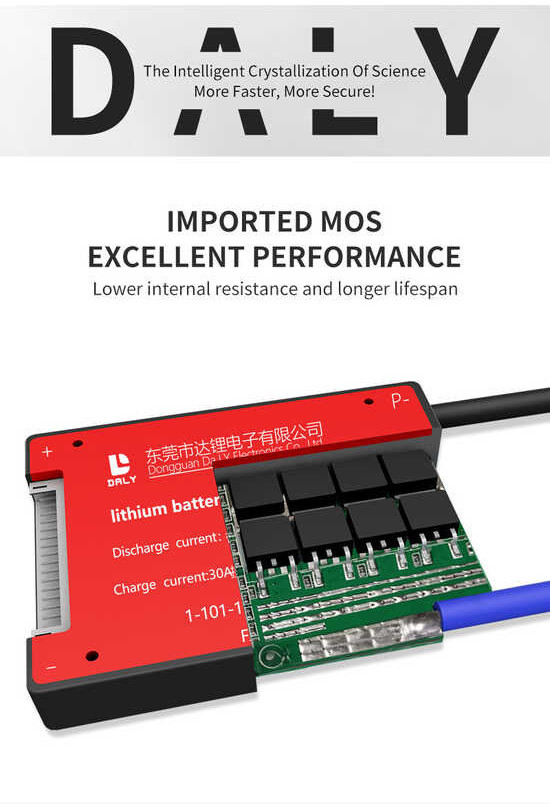 ❤ Power Central ผลิตโดย Daly Lifepo4 BMS 12V 24V 36V 48V 30A 60A 100A 4S เข้ากันไ