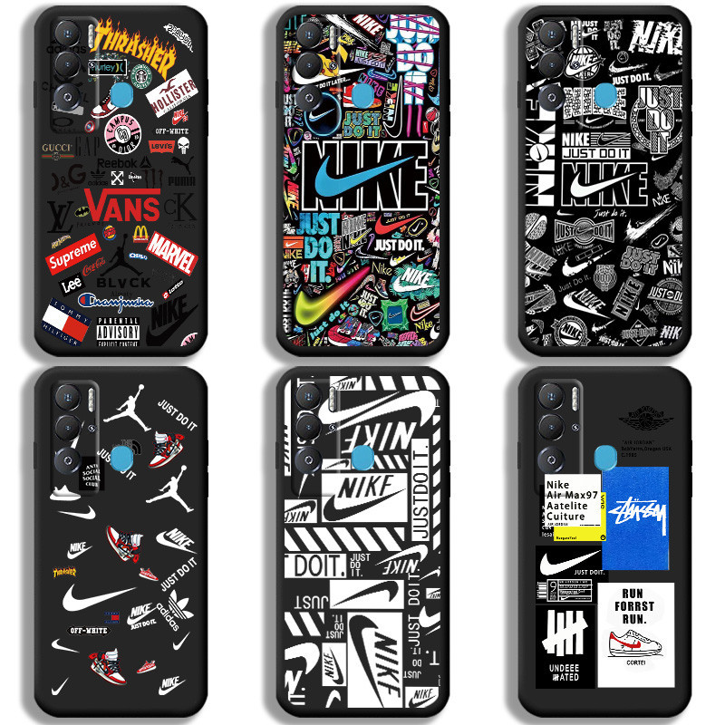 Infinix CK6 CK6n CK8n LE6 LE6h LH8n เคสสไตล์กราฟฟิตี้สีดํา Ni ke Air Jor และแฟชั่นซิลิโคนอ่อนนุ่ม