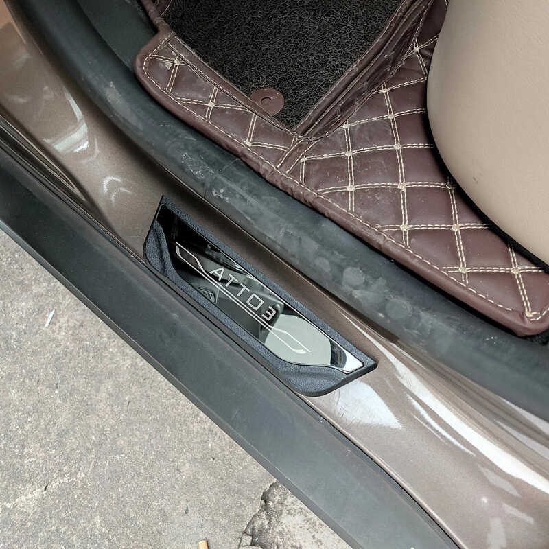 ❤ Carhanson Accessories Fit For BYD ATTO 3 Atto3 2022 2021 2023 Door Sill Scuff Plate Welcome Ped