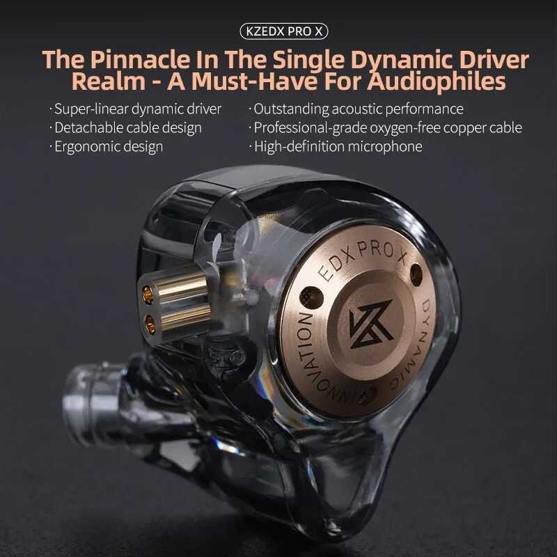 PRO X Dynamic Drive HIFI Bass Earbuds หูฟัง KZ EDX ZSTX ZSN PROX EDC EDA ZVX ED ZST     ZV