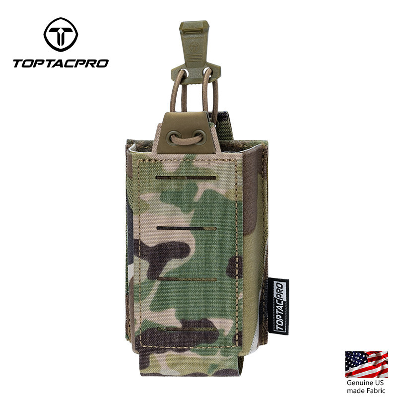 TOPTACPRO กระเป๋าแม่เหล็กเดี่ยวยุทธวิธี MOLLE 556 แม็กกาซีน Quick Draw 8527