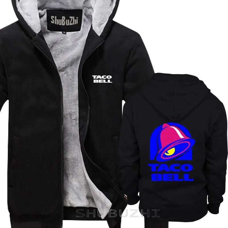 ❤️ ชายตลกปัจจุบันใหม่ Taco Bell อาหารโลโก้เสื้อผู้ชาย เสื้อแจ็คเก็ตผ้าฝ้ายสำหรับชายเสื้อกันหนาว