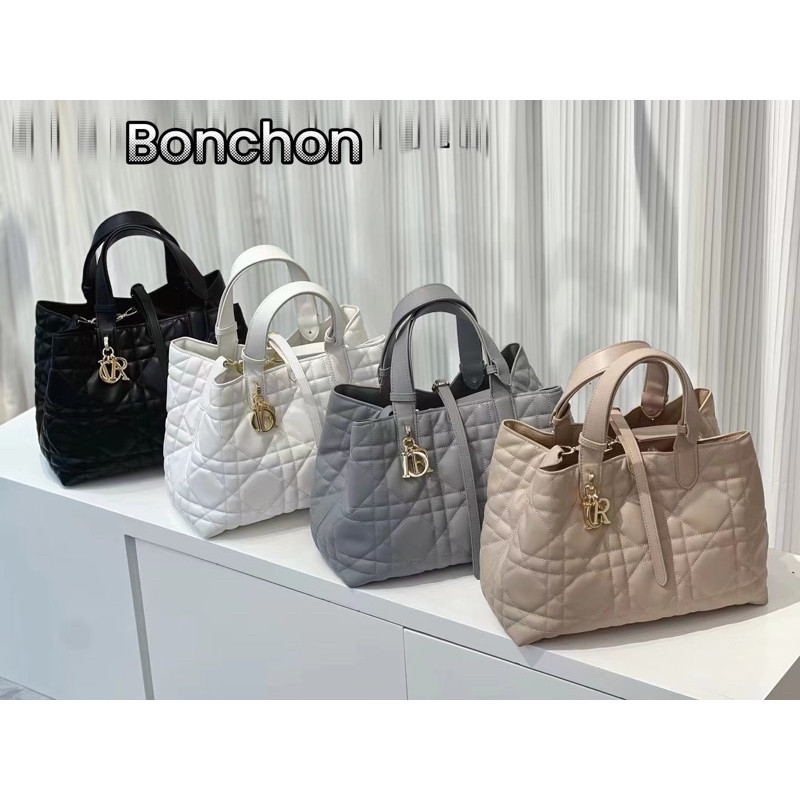 ♞Bonchon 30cm กระเป๋าหนังแกะ แถมฟรีกระเป๋าหนังแกะคล้องมือใบเล็ก แบรนด์ Lovera