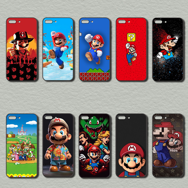 เคสโทรศัพท ์ สีดําอ ่ อนสําหรับ Huawei Y6s Y6 Pro Y7 Y9 Prime Super Mario Bros Cover