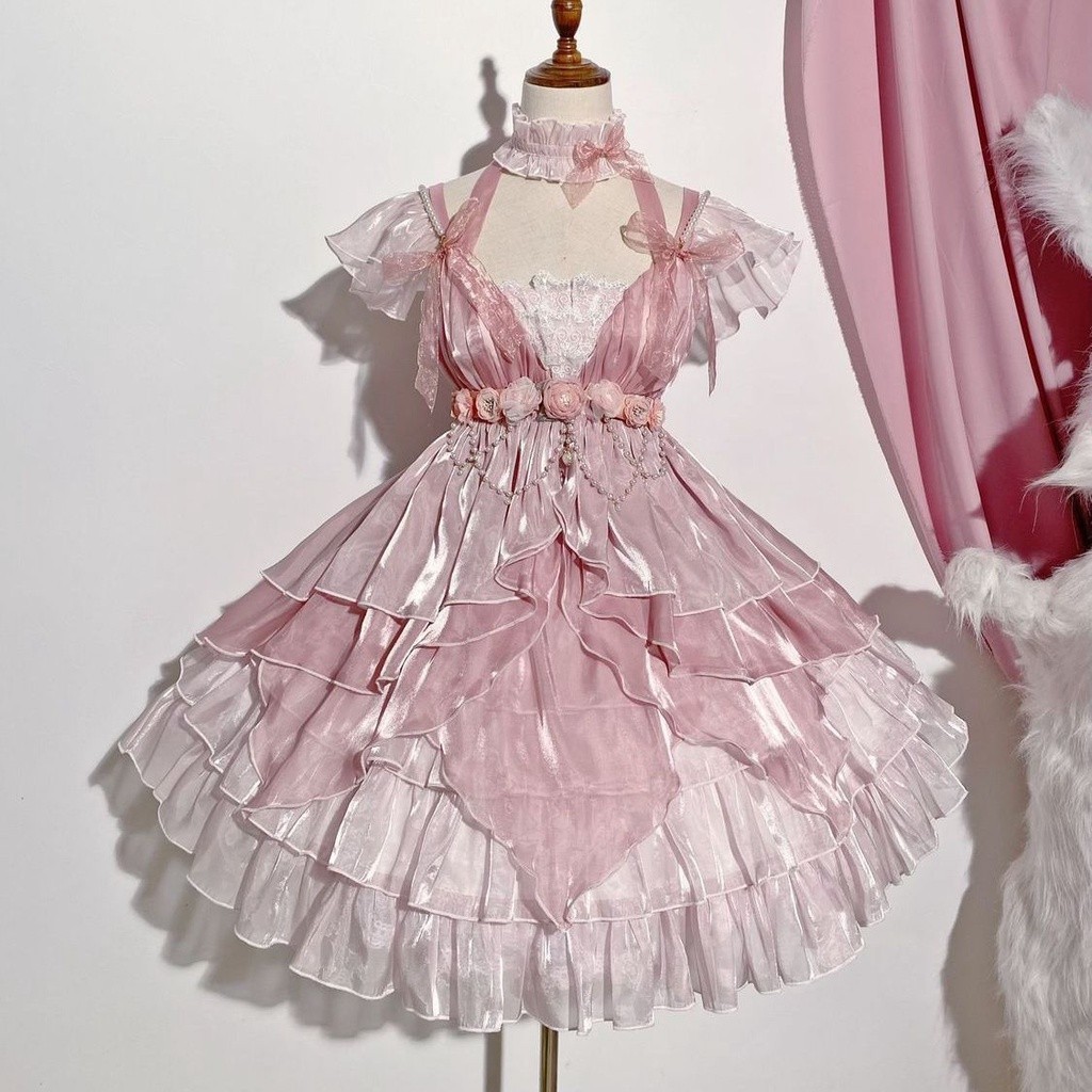 Ready Stock(Xiaohuaxian Xiaohua married Lolita dress gorgeous and elega(小花仙小花嫁Lolita洋装华丽优雅JSK连衣裙小花仙c