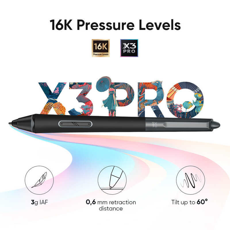 Deco Xppen Pro (Gen 2) แผ่นวาดกราฟฟิคซีรีส์ที่มี X3สไตลัสมืออา