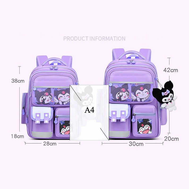 School Oberni Bags For Elementary School Students, Grades 1-3-6, School Bags, Melody Kuromi Cartoon 