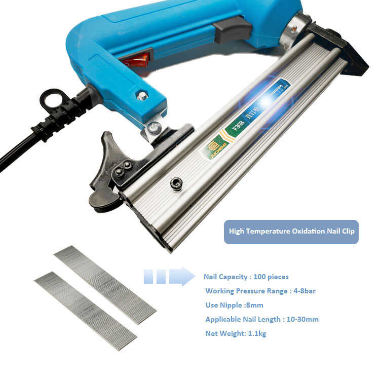 OM แบบพกพา (จัดส่งที่รวดเร็ว） F30 2 ใน 1 Nailer 18 เกจ Brad Nailer โครงหลังคาไม้ Power Nailer 8