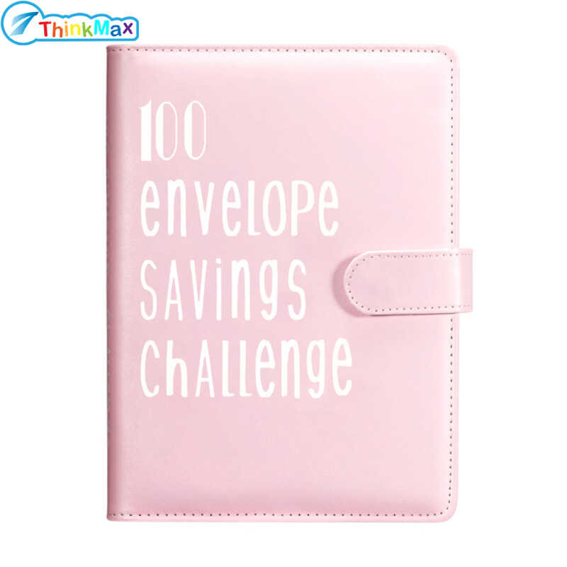 100 Envelopes Saving Challenge Binder, A5 Money Saving Budget Binder Fun Way Savings Challenges Bo s
