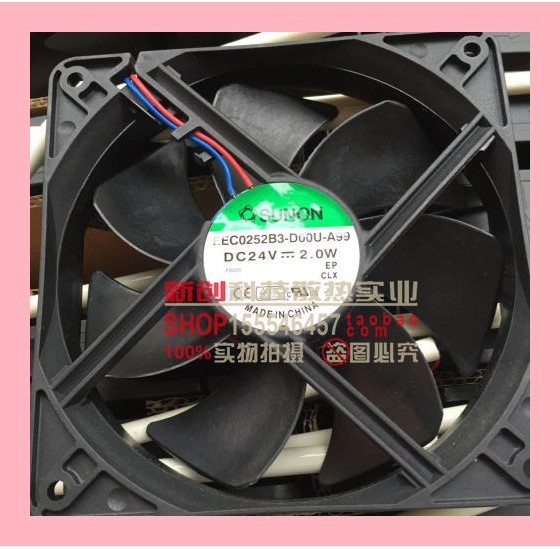 EEC0252B3-D00U-A99 ยี่ห้อใหม่สร้างที่ถูกต้อง 12025 24V 2.0W 12 ซม.พัดลมอินเวอร์เตอร์