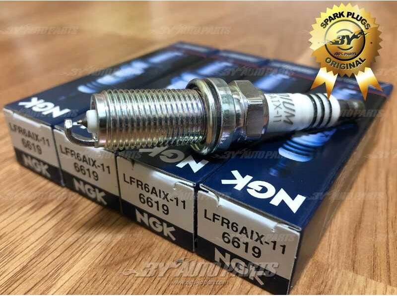 ❤ NGK หัวเทียนขั้ว Iridium Lfr6aix-11 #6619 (1ชุด4หัว) ใช้สำหรับรถย