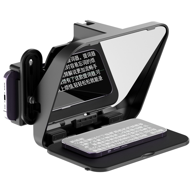 Ulanzi RT02 Portable Mini Teleprompter Prompter สําหรับแท็บเล็ตสมาร์ทโฟน/กล้อง DSLR บันทึกวิดีโอสัมภ