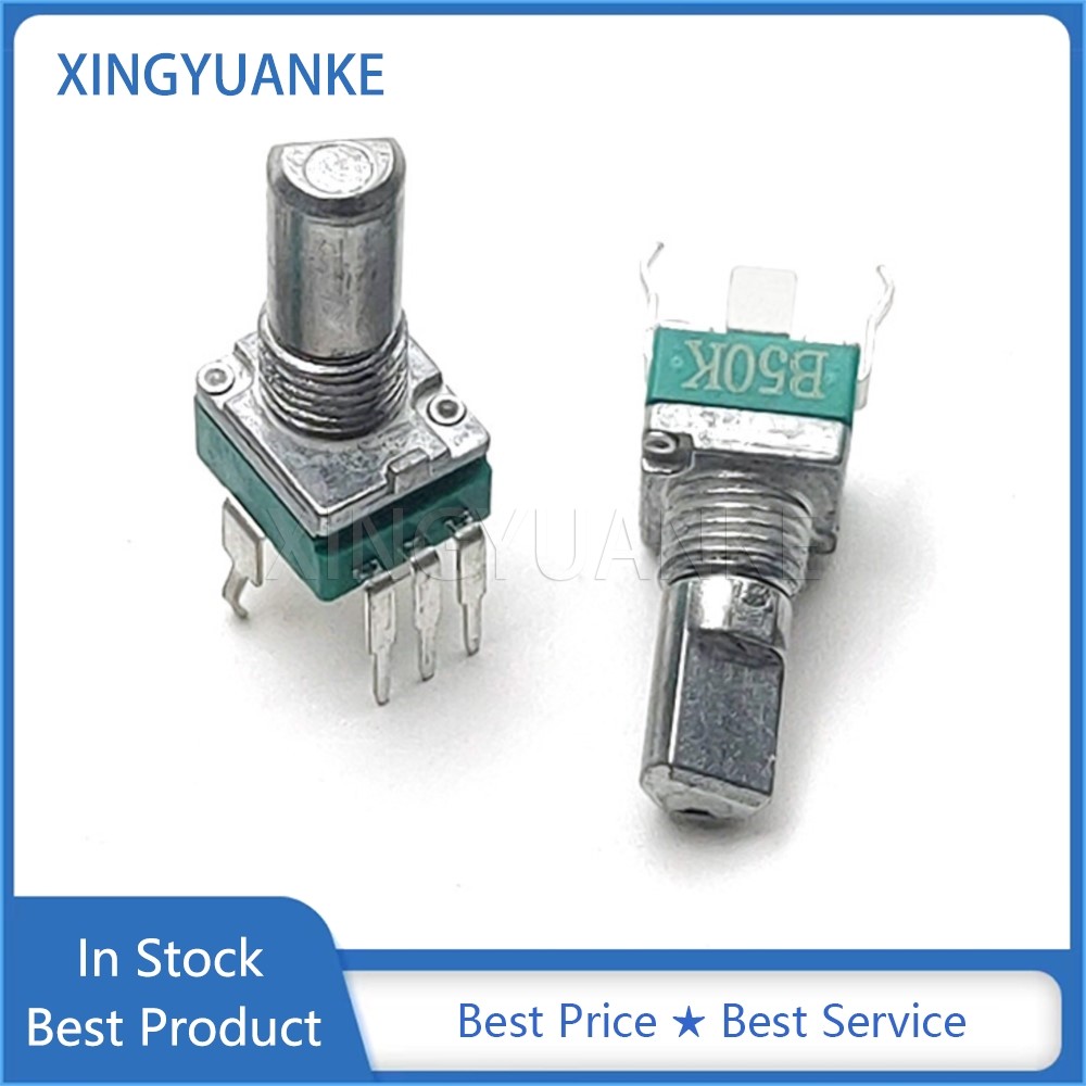 3 ชิ้น/ล็อต RK097 ประเภท RV097NH แนวตั้งเดี่ยว B50K B503 เครื่องขยายเสียงปริมาณปิดผนึก Potentiometer 3-Pin ครึ่งเพลาความยาว 15 มม.