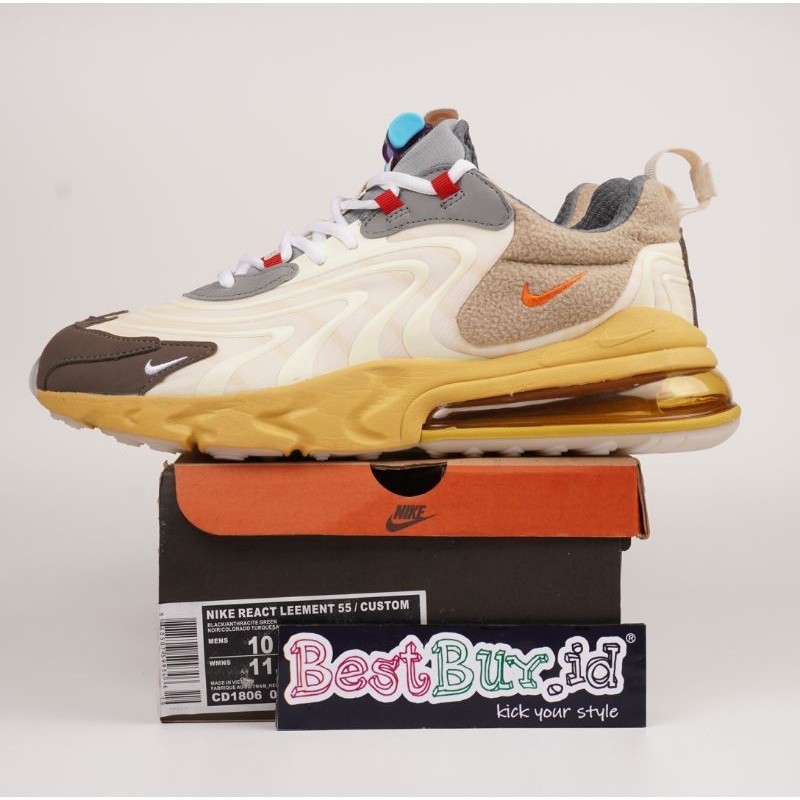 Sepatu Nike Air Max 270 React x Travis Scott Cactus Jack