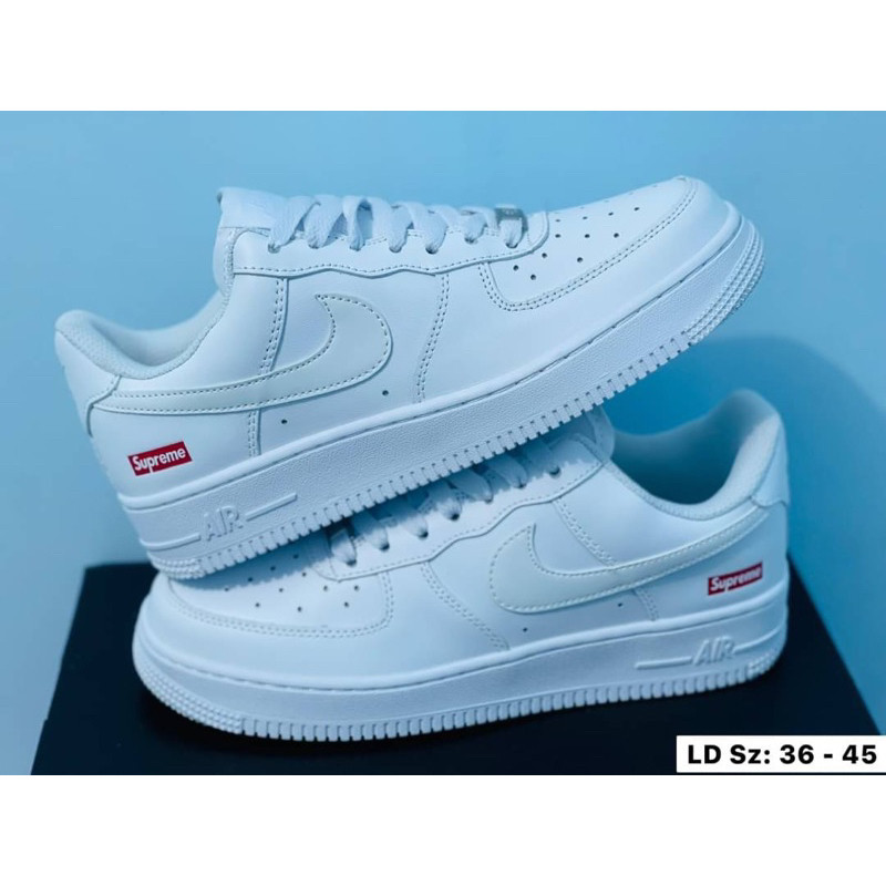 



 ♞Nike Air Force 1 X Supreme (Size36-45) White White