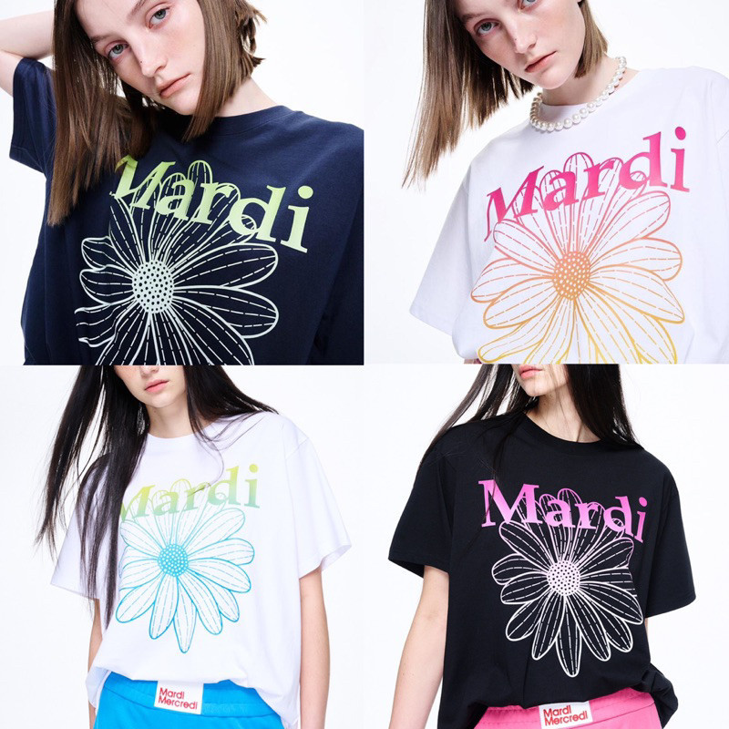 ♞[พร้อมส่ง] เสื้อ Mardi Mercredi ลาย Flowermardi Gradation ของแท้ %
