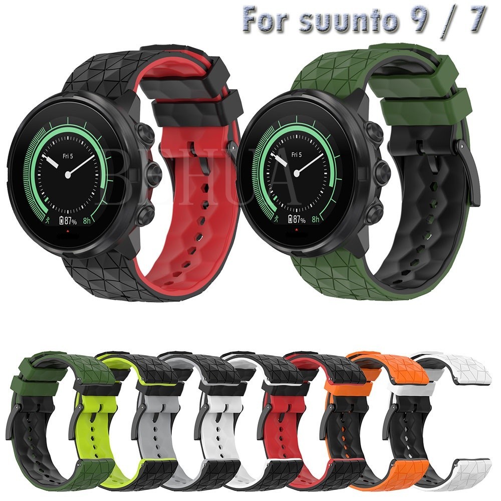 สายนาฬิกาข้อมือซิลิโคน 24 มม. สําหรับ suunto 9 suunto 7 suunto9 baro D5 spartan sport