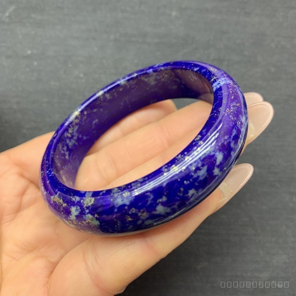 [พร้อมส่ง] สร้อยข้อมือแร่ธรรมชาติ Lapis Lazuli Afghan สีฟ้า