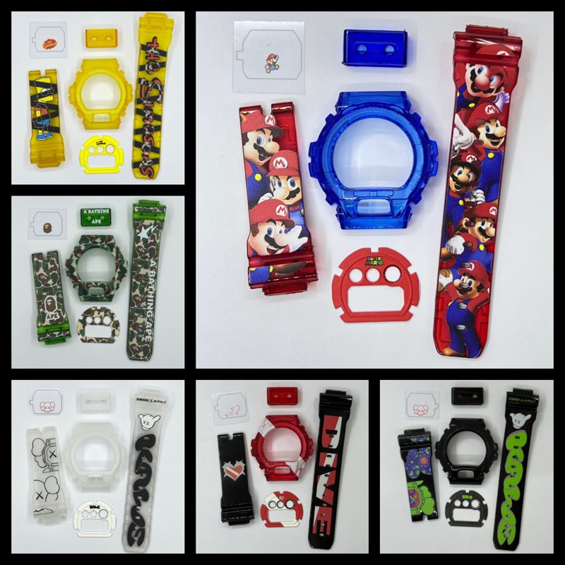 Dw5600 DW6900 GDX6900 GX56 G7900 GA GD แถบกําหนดเอง และกรอบ BNB Mario Simpsons Kaws daruma bathing