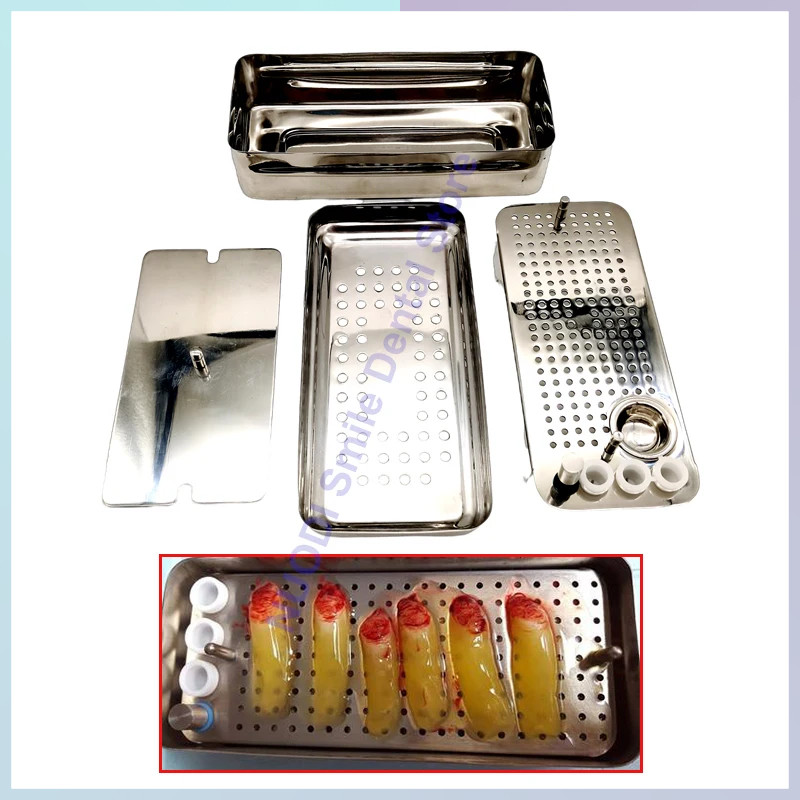 ♞กล่อง PRF ทันตกรรม & เครื่องมือ GRF ชุดเมมเบรนสำหรับการผ่าตัดปลูกถ่ายกล่องบรรจุ PRF สำหรับการดึงฟั