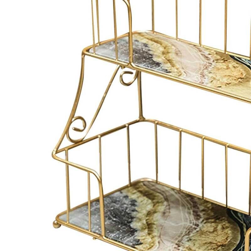 Bolehdeals 2 Layer Bathroom Organizer Rack Shower Caddy Shelf Makeup Storage Rack, Coutertop Deskto 